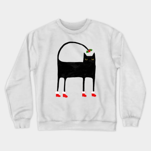 Meowy Catmas Crewneck Sweatshirt by KilkennyCat Art